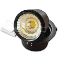 V-Tac 25W LED Deckeneinbauleuchte, Ersatz für 65W Lampe, schwarzes Gehäuse, kaltweiß, VT-4725