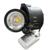 V-Tac 25W LED Deckeneinbauleuchte, Ersatz für 65W Lampe, schwarzes Gehäuse, kaltweiß, VT-4725