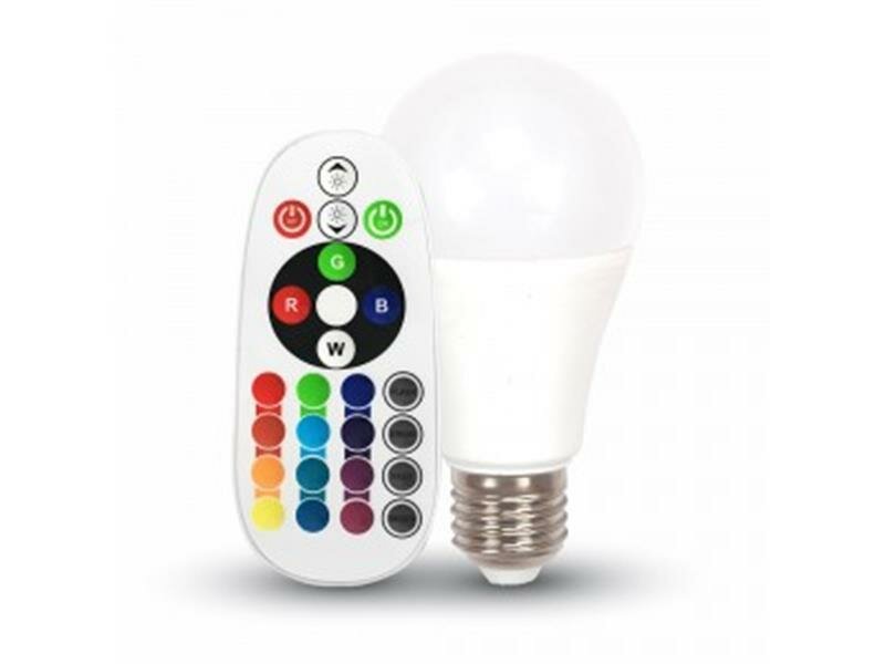 LED Leuchtkugel Mehrfarbig, 6W, E27, + RGB A60, kaltweiß(6400K)
