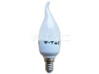 V-Tac LED Kerze, Flammenform, E14, 4W, kaltweiß...