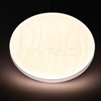V-Tac LED Deckenleuchte, 3 Farbtemperaturen (3000K, 4000K, 6000K), 40W, 3200lm, dimmbar, inkl. Fernbedienung, VT-8403