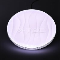 V-Tac LED Deckenleuchte, 3 Farbtemperaturen (3000K, 4000K, 6000K), 65W, 4900lm, dimmbar, inkl. Fernbedienung, VT-8503