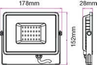 V-Tac LED Fluter, 30W, neutralweiß 4000K, IP65, Samsung Chip, VT-30