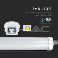 V-TAC LED Feuchtraumleuchte, Wannenleuchte, 150 cm, 32 W, IP65, kaltweiß 6400 K, 5120 lm, VT-1532