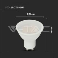 V-Tac LED Spotlight 10W, Samsung Chip, GU10, Ersatz für 70W, kaltweiß,6000K, 1000 lm, 110`D, VT-271