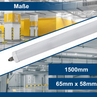 V-TAC LED Feuchtraumleuchte, Wannenleuchte, 150 cm, 48 W, IP65, neutralweiß 4000 K, 5760 lm, VT-1574