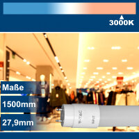 V-TAC LED Leuchtröhre 150 cm, 20 W, warmweiß 3000 K, 2100 lm, inkl. Starter, VT-1577